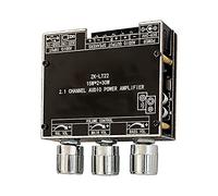 Aramox Módulo de Placa Amplificadora de Audio Bluetooth PCB Latón ABS 2 1 Canal 15W Más 15W Más 30W con 10 Modos de Sonido para Cine en Casa Audio para Automóvil Uso de Altavoces Al Aire Libre