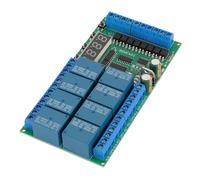 Aramox Módulo de relé de Retardo del Temporizador, Material PCB Tablero de Tiempo Multifuncional de 8 Canales para Control de Equipos con Disparadores Independientes