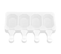 Aramox Molde de Silicona para Helado con Rejilla Múltiple, Molde para Barra de Hielo, 4 Rejillas, Octogonal, Blanco, Reutilizable, Fácil Liberación de 446F a -40F para Golosinas Congeladas Caseras,