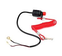 Aramox Motocicleta fueraborda Cortadora de césped Motor de emergencia Interruptor de parada de parada con Tether Lanyard Cord