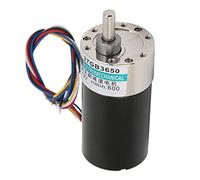 Aramox Motor sin Escobillas Engranaje de Cobre Motor de Reducción de Velocidad DC24V 5 Velocidades CW CCW Control PWM con Soporte para Micromaquinaria Herramientas CNC Instrumentos de Medición (50