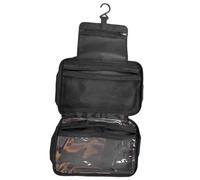 Aramox Neceser de Viaje, Tela Oxford, Organizador de Maquillaje Impermeable, Espacioso con Gancho para Colgar para Mujer, Viajes de 5 a 7 Días (Black)