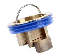 Aramox Núcleo de Drenaje de Piso, 2 Unidades de Tapón Antirreflujo con Anillo de Silicona Antideslizante, para Cocina, Baño, Ducha, Drenaje de Agua de Alcantarillado (Latón)