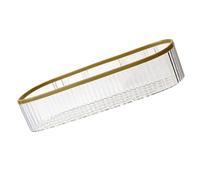 Aramox Organizador de Plástico para Montaje en Pared, Organizador Adhesivo Transparente, Estante de Almacenamiento de Plástico Blanco Transparente de 24,5 X 10 X 5, Cm para Uso en Gabinetes de Baño,