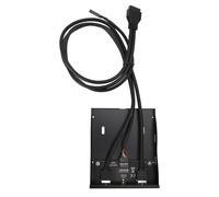 Aramox Panel de Disquete Panel Frontal de Metal de 3,5 Pulgadas con 2 Puertos USB A y Audio HD Concentrador Interno de 19 Pines 5 Gbps para PC de Escritorio Actualización de Bahía Frontal Acceso A