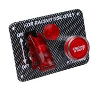 Aramox Panel de Interruptor de Arranque, Kit 2 en 1, Interruptor de Palanca LED de 12V 40A, Botón de Arranque del Motor para Coches de Carreras y Camiones