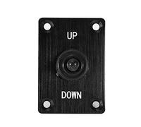 Aramox Panel de Interruptor de Palanca 3 Posicione Momentary-Momentary 15A 12V Panel de Aleación de Aluminio de Yates Marinos de 12V con Terminal de Latón para Control de Servicio Pesado