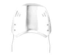 Aramox Parabrisas de Motocicleta, Mosquitera Impermeable de Aluminio, Deflector de Faros de Ajuste Universal para Luces de 6,5 a 9,45 Pulgadas, Mejora la Comodidad de Conducción (SILVER)