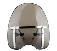 Aramox Parabrisas Universal de Motocicleta, Deflector de Viento Ajustable 360°, Apto para Manillar de 22-25 mm (Ahumado)