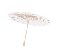 Aramox Paraguas de Papel Decorativo Blanco, Marco de Madera Resistente, Aspecto Vintage para Pintura a Mano y Actividades en el Aula (Diámetro 30 cm/11,8 pulgadas)