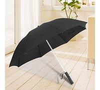 Aramox Paraguas LED, Paraguas de Sable de Luz de Tela Impermeable con de Linterna, 7 Efectos de de Color, Ideal para Lluvia y Sol para Adultos y Niños (Black)