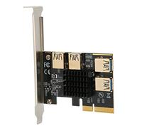 Aramox PCI-E Riser Card, 1 a 4 Adaptador de Expansión USB 3.0 | Multiplicador de ranura PCIe X4 a X16, conectores USB chapados en oro, expansión de plataforma minera, adaptador GPU, caja