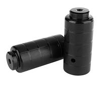 Aramox Pegs de Bicicleta para BMX y Montaña, Acero con Franja Antideslizante, 11 x 4 cm, 640g, Par