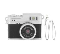 Aramox Pequeña Cámara Digital Retro con Llavero, Cámaras Portátiles Compactas de 1080p con Tarjeta de Memoria de 32 GB, 4 Filtros y Flash LED (Black)
