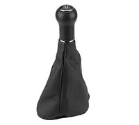 Aramox Perilla de Palanca de Cambios Cubierta de Bota de Polaina Cuero de PU ABS Negro Reemplazo de Palanca de Cambios Manual de 5 Velocidades Cubierta Antipolvo de Fácil Instalación para (5
