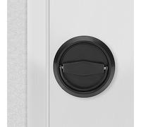 Aramox Perilla de Puerta Empotrada, Manija de Cerradura de Puerta de Acero Inoxidable, Revestimiento Multicapa, Ideal para Gabinetes y Armarios de Cocina (BLACK)