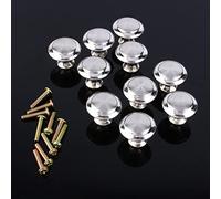 Aramox Perillas de Gabinete Redondas, Perilla de Puerta de Acero Inoxidable, Elegante Manija Decorativa, 28 Mm para Gabinetes de Cocina o Baño