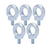 Aramox Perno de Ojo de Elevación de Hombro, Acero Q235 Zinc Blanco 5PCS | Hardware de cáncamo roscado, carga pesada de rosca profunda, sujetadores industriales, maquinaria de construcción naval