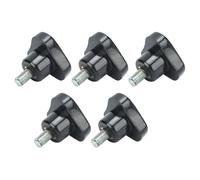 Aramox Perno de Perilla Perno de Perilla Triangular de Plástico y Acero M6 X 10 Mm Moldeado por Inyección de 20 Mm Sujetador de Agarre de Rosca Transparente para Torno Máquina Accesorio de Plantilla