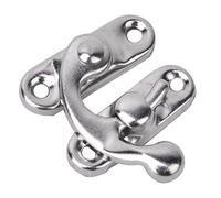 Aramox Pestillo de Cierre, Gancho de Cerrojo de Hierro de 30 Piezas con Tornillos, 3,2 X 2,8 Cm, Izquierda Derecha, Opcional para Joyero, Caja de Herramientas, Puertas de Gabinete (gancho izquierdo