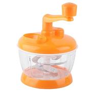 Aramox Picadora de Verduras Manual Picadora de Alimentos Manual con 6 Cuchillas de Acero Inoxidable Tazón de PP Molinillo Compacto con Cable de Tracción 16,5 X 14 X 12 Cm para Cocina, Restaurante,
