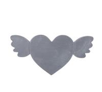 Aramox Piedra Conmemorativa para Mascotas, Alas de Corazón, Piedra Conmemorativa para Perros y Gatos, Lápida Grabable para Simpatía en el Jardín