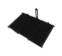 Aramox Placa Absorbente de Sonido para Micrófono Portátil, Cubierta de Aislamiento de 3 Paneles con ángulos Ajustables para Grabación de Podcasts de Estudio, Canto, ABS Negro + Material de Esponja,