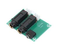 Aramox Placa Adaptadora de Enchufe para Auriculares PCB Placa Adaptadora de Enchufe de Micrófono de 6,5 Mm a 3,5 Mm de Pulverización de Estaño de Fácil Instalación Contacto Confiable para Cableado de
