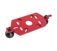 Aramox Placa Base Universal de Aleación de Aluminio, Guía de Carpintería Resistente con 2 Asas para Corte Preciso, Ranurado de Fresado, Se Adapta a Tablas de 10 a 25 Mm de Grosor para Bricolaje y