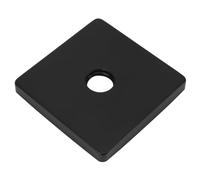 Aramox Placa de Cubierta de Cabezal de Ducha con Brida de Brazo de Ducha Cuadrado Moderno para Cabezal de Fijo, Ideal para Decoración de Baño, Compatibilidad Universal (BLACK)