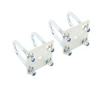 Aramox Placa de Metal del Equipo del Perno en U del Remolque con Capacidad de Carga de 150 Libras para los Resortes Planos del Eje del Barco y del Remolque (para ejes redondos de 50 mm)