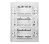 Aramox Placa de Pared de Cable de Cable, Material de ABS, Gestión e Instalación de Fáciles, Ideal para Prefabricados en el Hogar y la Oficina (tres)