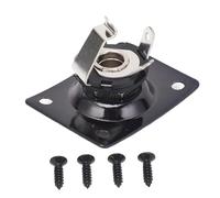 Aramox Placa de Salida Jack para Guitarra Eléctrica, Diseño de Metal, Fácil Instalación, Compatible con Telecaster, Ideal para Músicos e Intérpretes (BLACK)