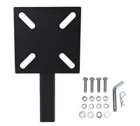 Aramox Placa de Tornillo de Banco de Montaje de Enganche de Acero Al Carbono con Soporte de Tornillo de Banco de Enganche para Tornillos de Cadena de Parrilla de Cabrestante de Tubería