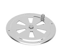 Aramox Placa de Ventilación para Cabina, Rejilla de Aire con Persianas Redondas de Acero Inoxidable 304 con Perilla Lateral para Barcos, Yates o Embarcaciones Marinas (4 Pulgadas)