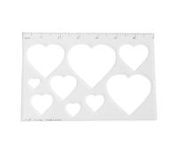 Aramox Plantilla de Incrustación de Corazón o Triángulo, Plantilla de Enrutador y Decorativa Plantilla Acrílica Transparente con Escala de Regla para (Corazón amoroso 9 en 1)