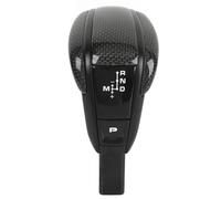 Aramox Pomo de Palanca de Cambios de Fibra de Carbono, Cabeza de Palanca de Cambios ABS Brillante 1x1 Tejido Liso LHD RHD Reemplazo para 2017 2018 2019 2020 2021 2022 2023