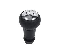 Aramox - Pomo de palanca de cambios manual universal de cuero de 5 velocidades para coche negro para 307
