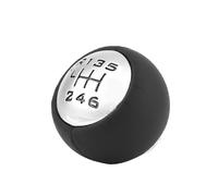 Aramox Pomo de Palanca de Cambios, Pomo de Palanca de Cambios de 6 Velocidades de Plástico ABS, Cabezal de de Manual Plateado Negro, Reemplazo de Fácil Instalación para Conductores 307 308 3008 407
