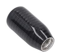 Aramox Pomos de Palanca de Cambios de Fibra de Carbono Pomo de Palanca de Cambios Negro de 5 Velocidades con Adaptadores M8 M10 M12 Poste Largo de Tacto Suave para Automóviles Automáticos Manuales