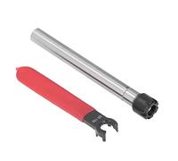 Aramox Portabrocas de Boquilla Portabrocas de Boquilla Recta 40Cr ER11 Rango de Sujeción de 1 a 7 Mm Vástago de 12 Mm Cabeza de 16 Alta Concentricidad para Uso de Extensión de Fresadora CNC