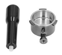 Aramox Portafiltro sin Fondo de 51 Mm, de Filtro de café de Aleación de Zinc ABS, Cesta de una Sola Capa para Visualización de Extracción, Diseño Ergonómico Desmontable para Baristas Domésticos ECP685