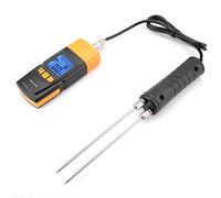 Aramox Probador de Madera Detector Digital Ajustable con Pantalla LCD Sonda Dividida de 160 Mm para Madera Papel de bambú Algodón, Medidor de Humedad Portátil para Carpinteros Constructores