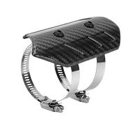 Aramox Protector de Calor de Fibra de Carbono, Tubo de Escape de Fibra de Carbono seco Cubierta del Kit de Protector de Calor Universal de Tubo intermedio