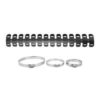 Aramox Protector de Calor para Tubo de Escape de Motocicleta, Acero Inoxidable, 60,6 cm, Cubierta Protectora Universal Anti Escaldaduras, Negro