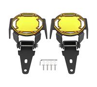 Aramox Protector de luz antiniebla de aluminio para R1250GS Adventure LC, R1200GS, S1000XR, F750/850GS - Protector de lámpara LED con kit de montaje (Amarillo)