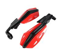 Aramox Protector de Mano para Motocicleta, Material ABS, Diseño Aerodinámico, Protector de Manillar de 22 Mm para Motocicletas y Bicicletas Eléctricas (rojo)