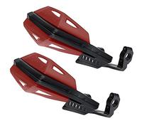 Aramox Protector de Mano para Motocicleta, Material ABS, Diseño Aerodinámico, Protector de Manillar de 22 Mm para Motocicletas y Bicicletas Eléctricas (rojo oscuro)