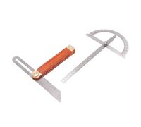 Aramox Protractor de ángulo de Acero Inoxidable, Calibre Deslizante de Bisel Tetting, Rotación de 360 °, Regla de Doble Lado, Rango de Medición de 0-20 Cm para Carpintería