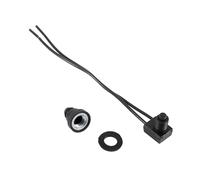 Aramox Pulsador LED Impermeable de 5 Piezas, Interruptor Unipolar de Bloqueo Automático con Cables de 10 Cm y Funda de Goma para Aplicaciones Universales